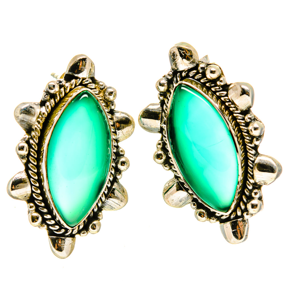 Green Onyx Earrings handcrafted by Anasilvercos - EARR414453