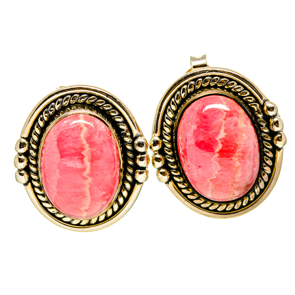 Rhodochrosite Earrings handcrafted by Anasilvercos - EARR414455