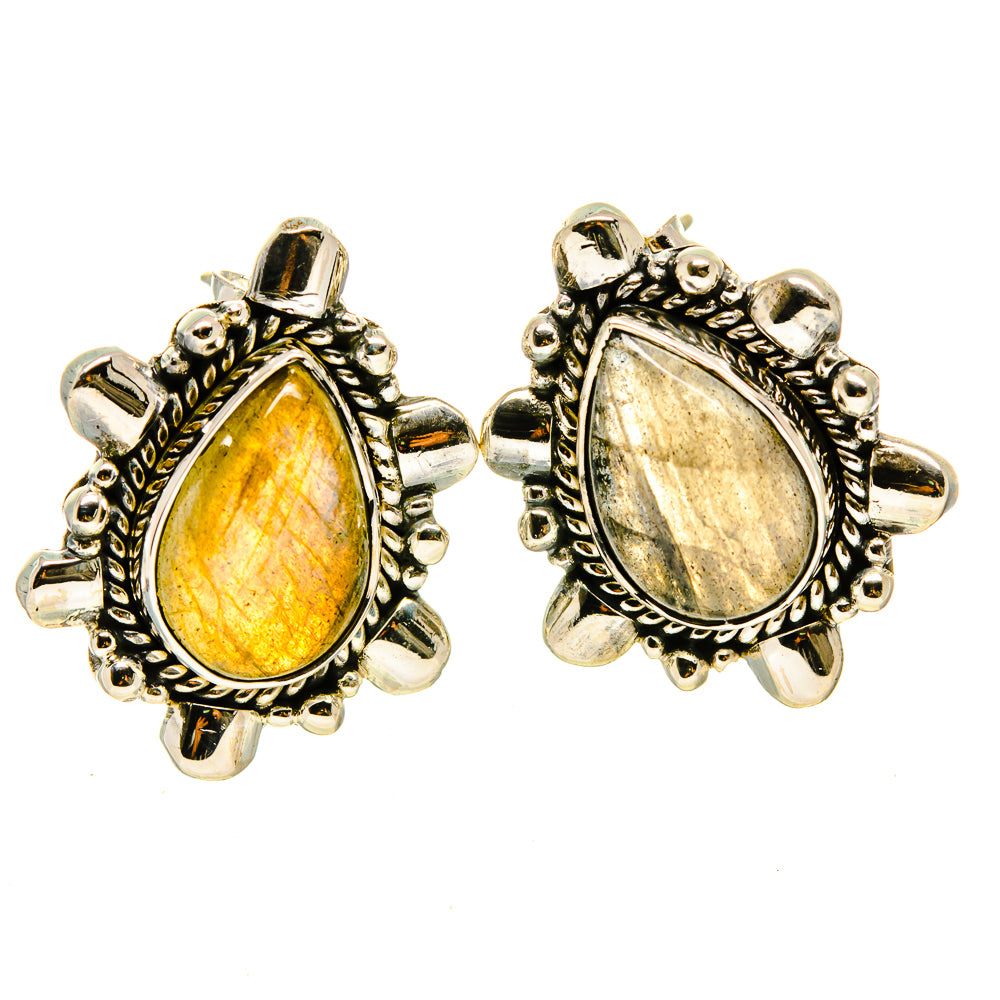 Labradorite Earrings handcrafted by Anasilvercos - EARR414458