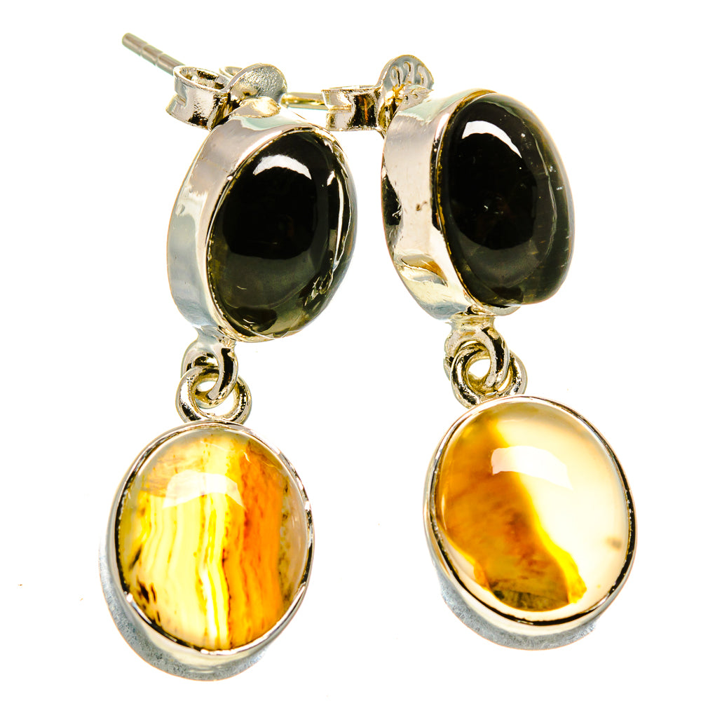Montana Agate Earrings handcrafted by Anasilvercos - EARR414460