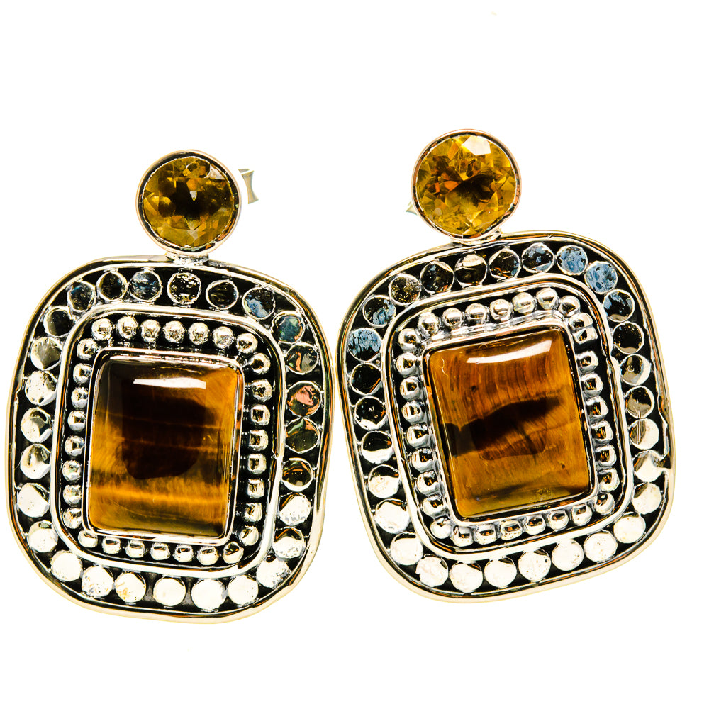 Tiger Eye Earrings handcrafted by Anasilvercos - EARR414461