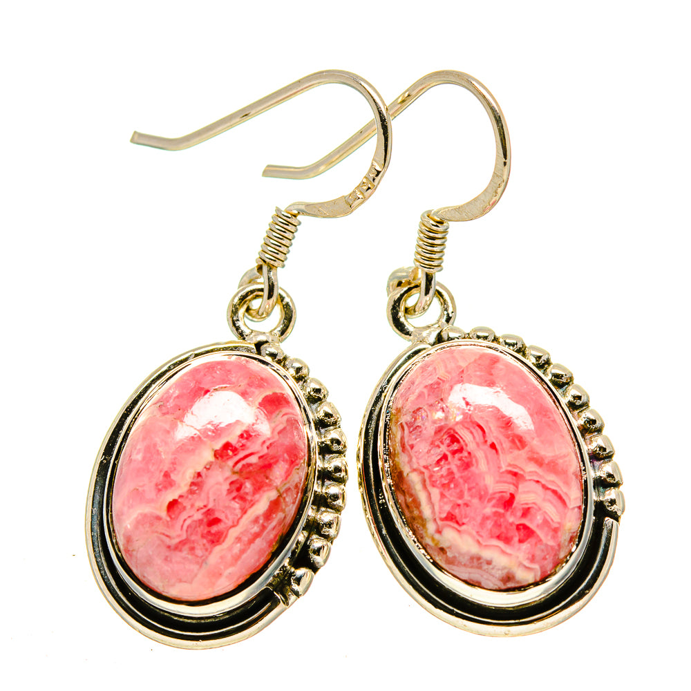 Rhodochrosite Earrings handcrafted by Anasilvercos - EARR414465