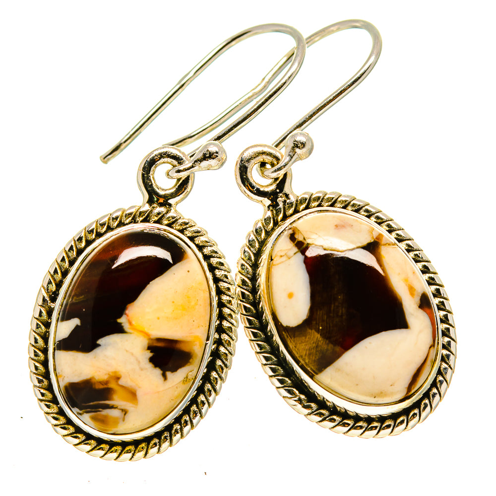 Peanut Wood Jasper Earrings handcrafted by Anasilvercos - EARR414481