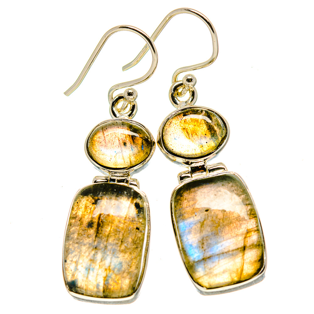 Labradorite Earrings handcrafted by Anasilvercos - EARR414483