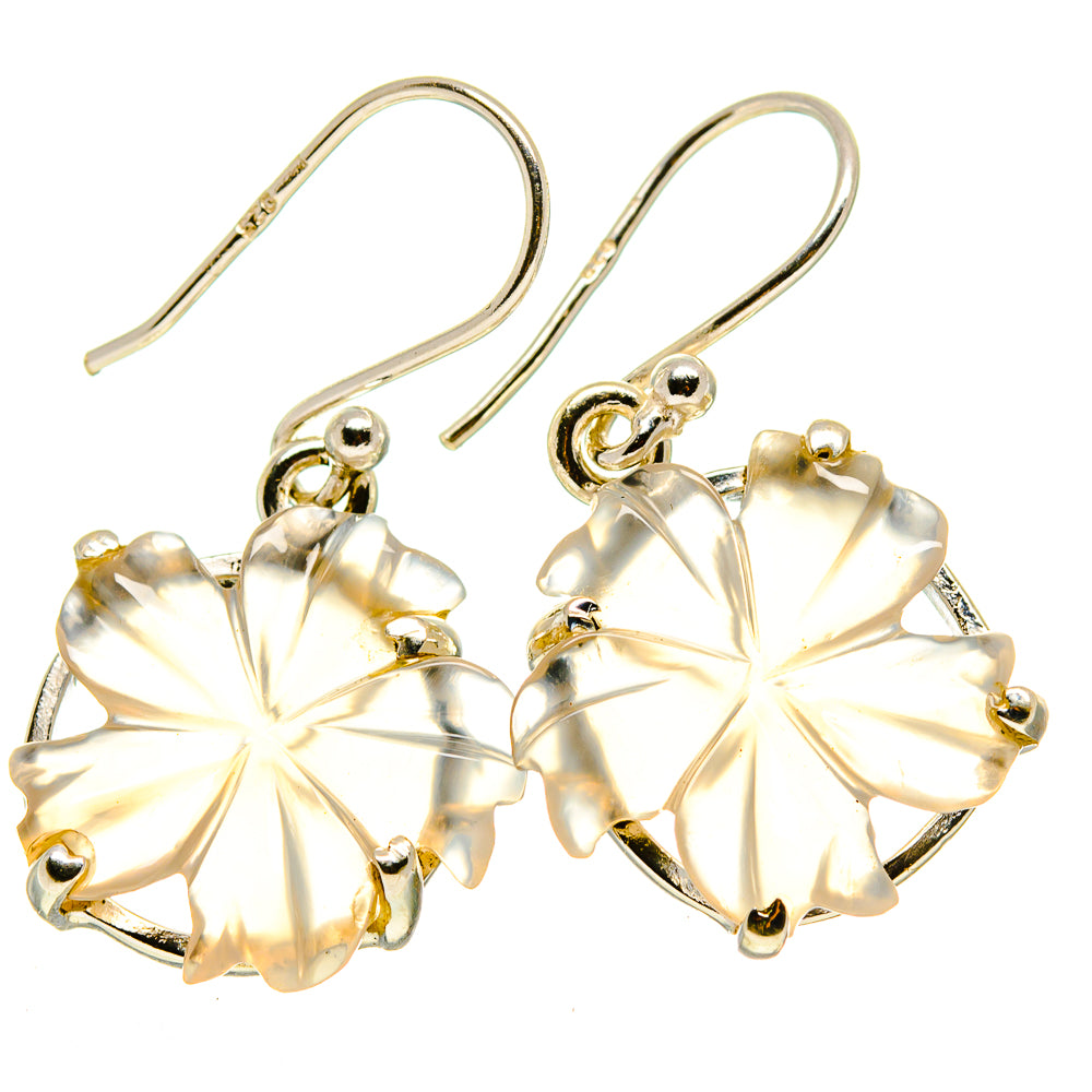 Rainbow Moonstone Earrings handcrafted by Anasilvercos - EARR414487