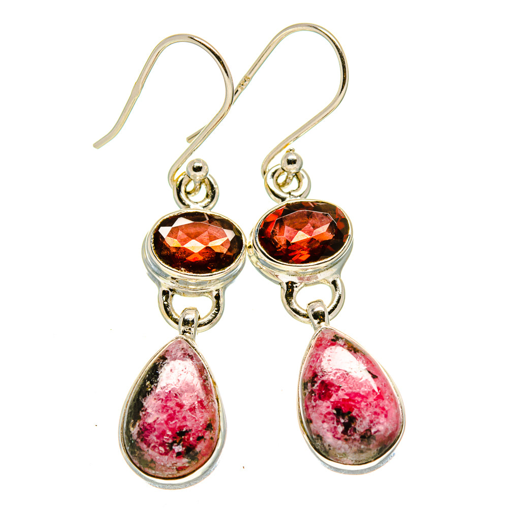 Rhodonite Earrings handcrafted by Anasilvercos - EARR414488