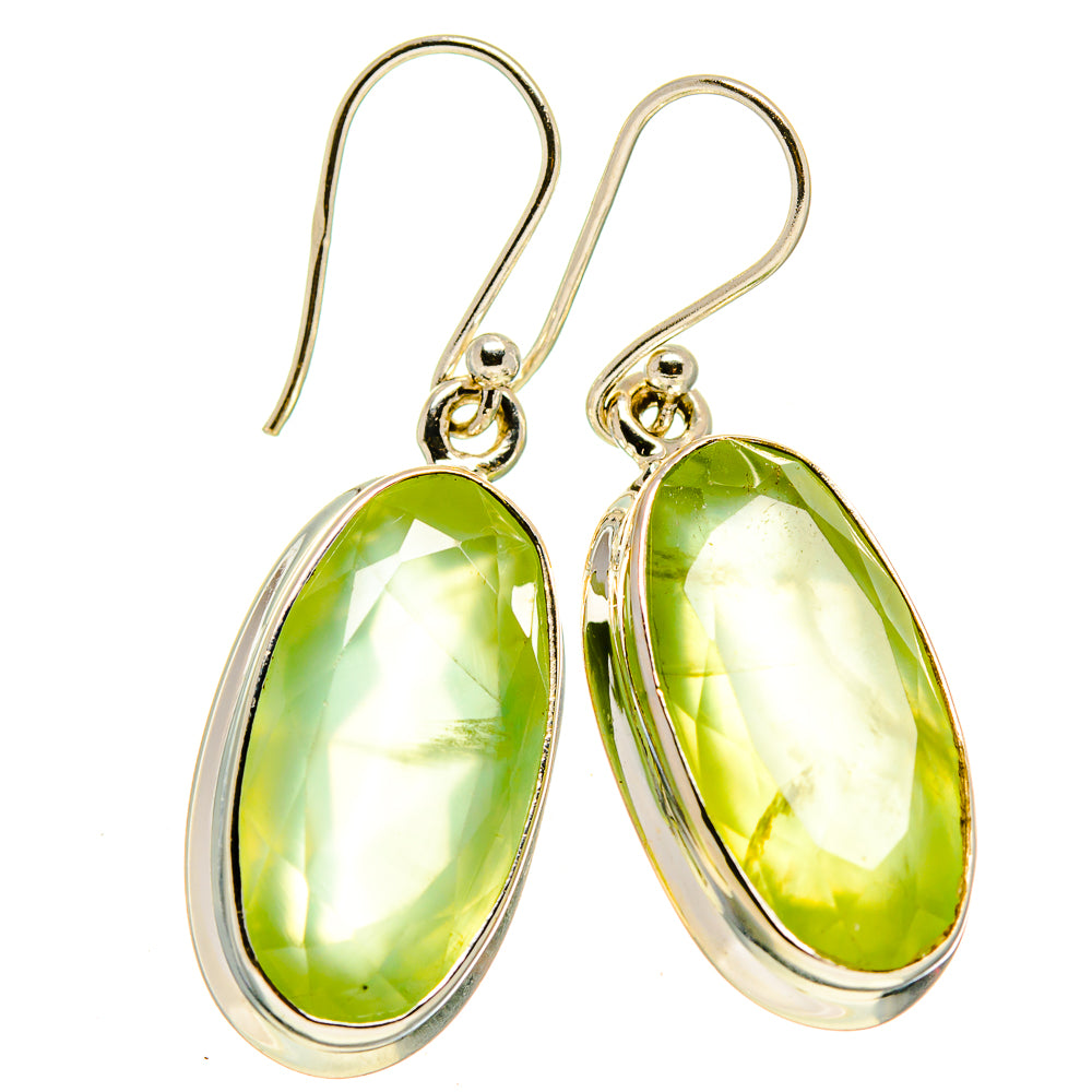 Prehnite Earrings handcrafted by Anasilvercos - EARR414489