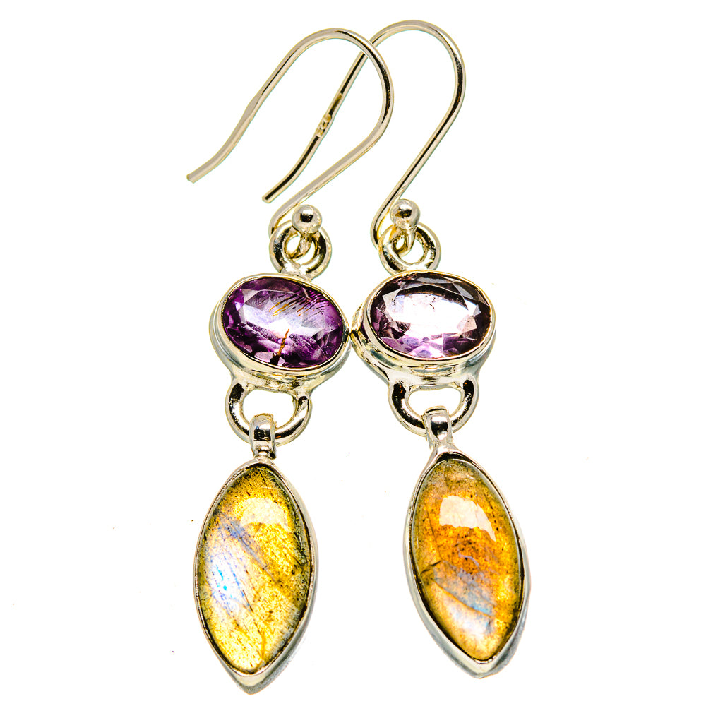Labradorite Earrings handcrafted by Anasilvercos - EARR414490