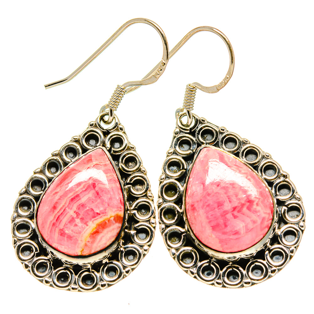 Rhodochrosite Earrings handcrafted by Anasilvercos - EARR414503