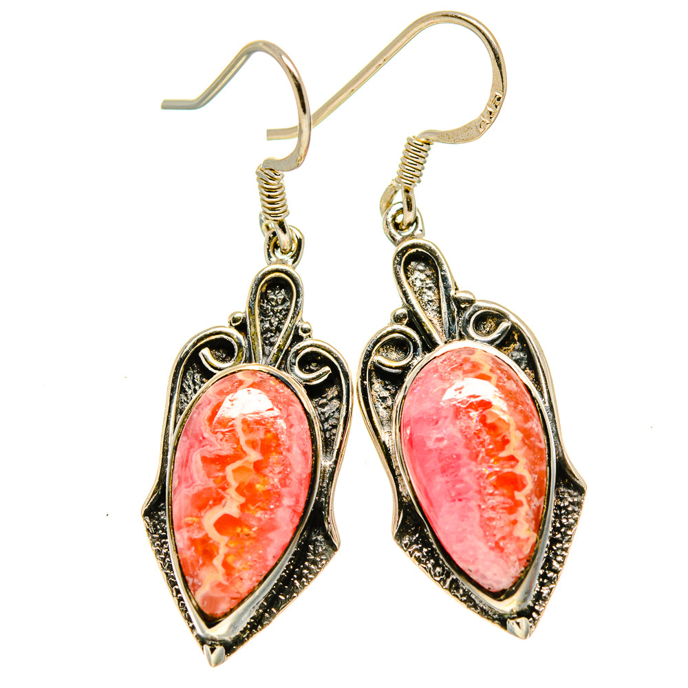 Rhodochrosite Earrings handcrafted by Anasilvercos - EARR414506