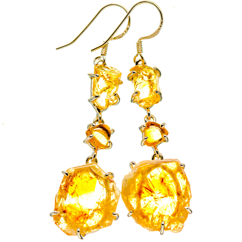 Citrine Earrings handcrafted by Anasilvercos - EARR414510