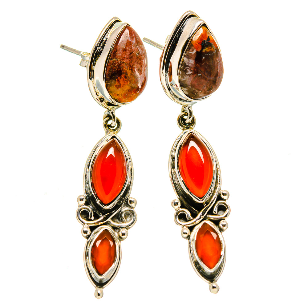 Butterfly Jasper Earrings handcrafted by Anasilvercos - EARR414518