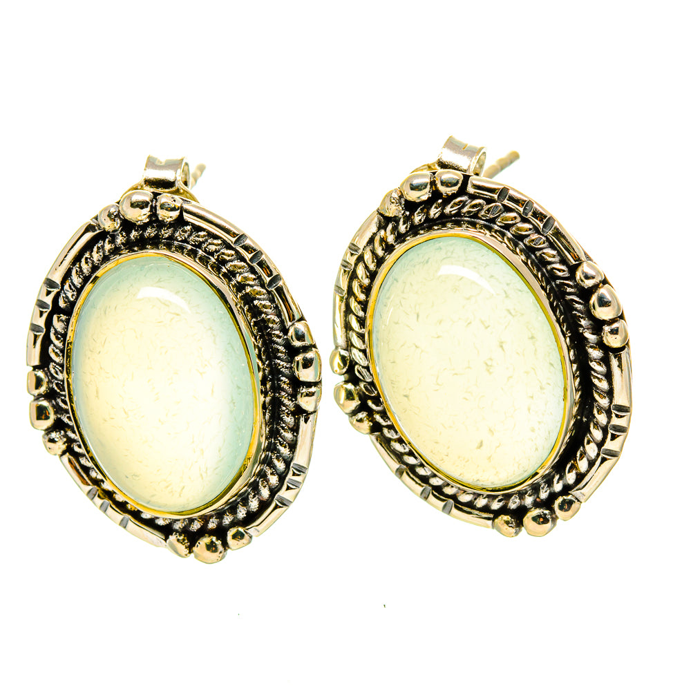 Aqua Chalcedony Earrings handcrafted by Anasilvercos - EARR414521