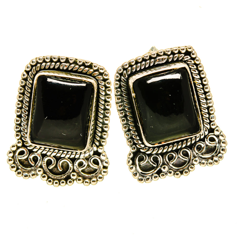 Black Onyx Earrings handcrafted by Anasilvercos - EARR414523