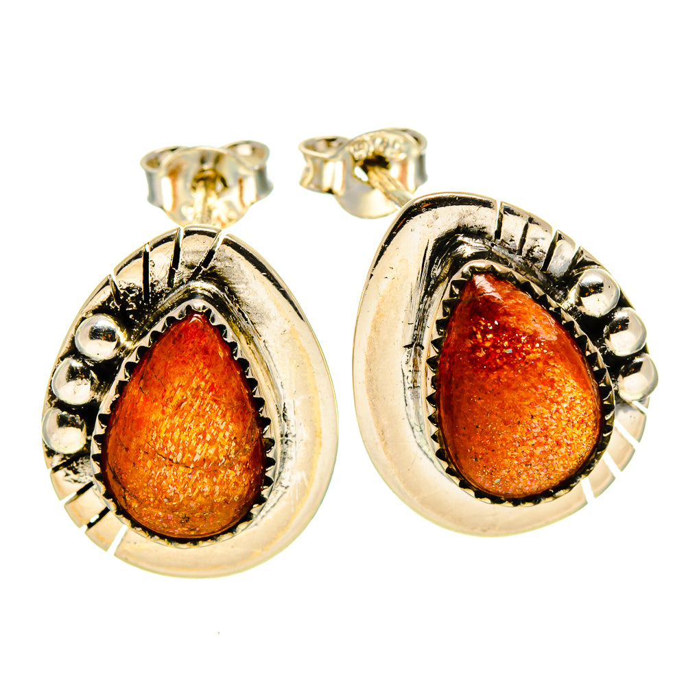 Sunstone Earrings handcrafted by Anasilvercos - EARR414524