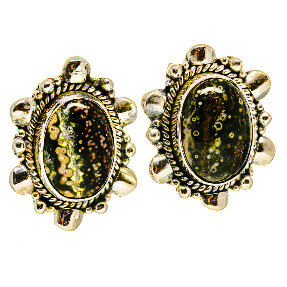 Ocean Jasper Earrings handcrafted by Anasilvercos - EARR414528