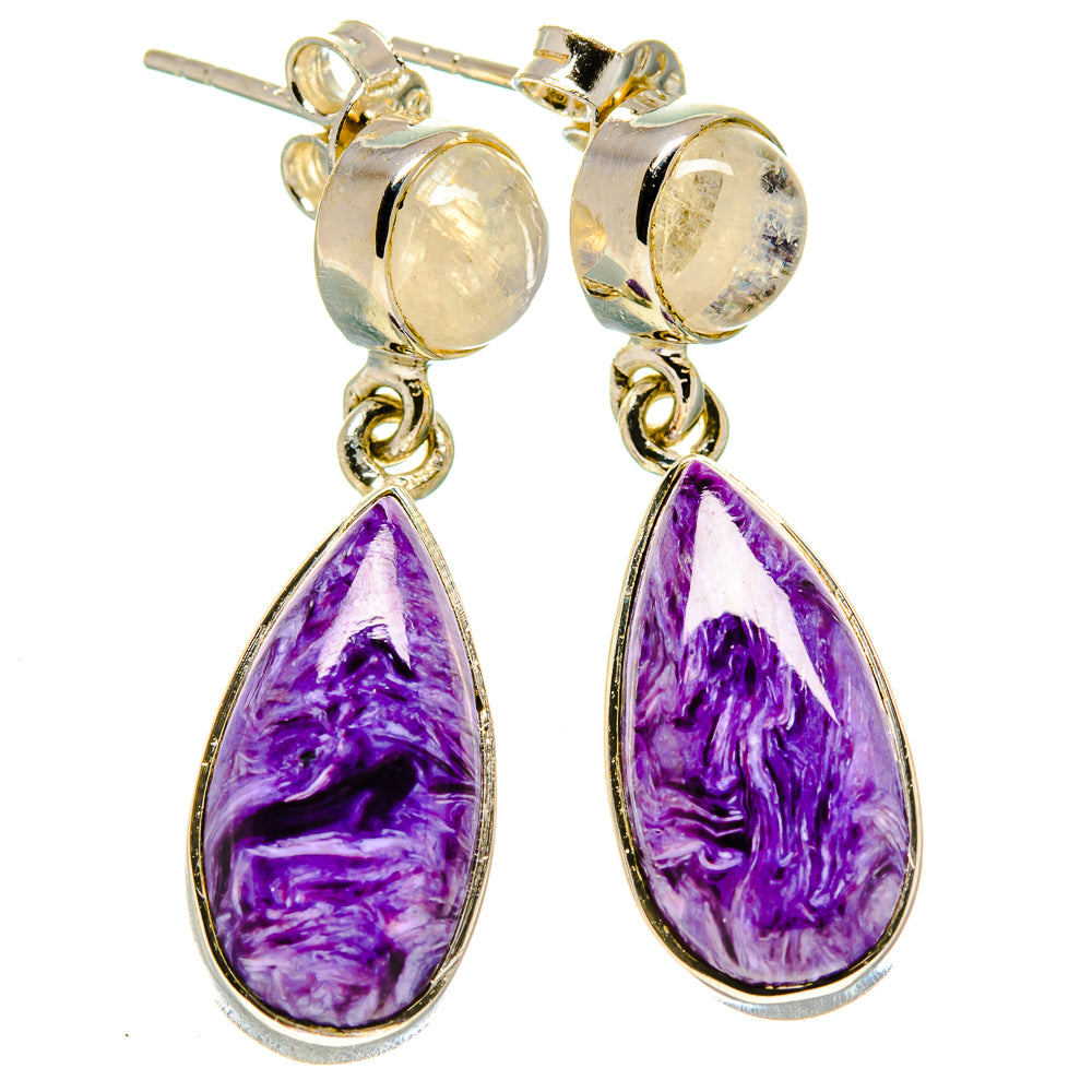 Charoite Earrings handcrafted by Anasilvercos - EARR414531