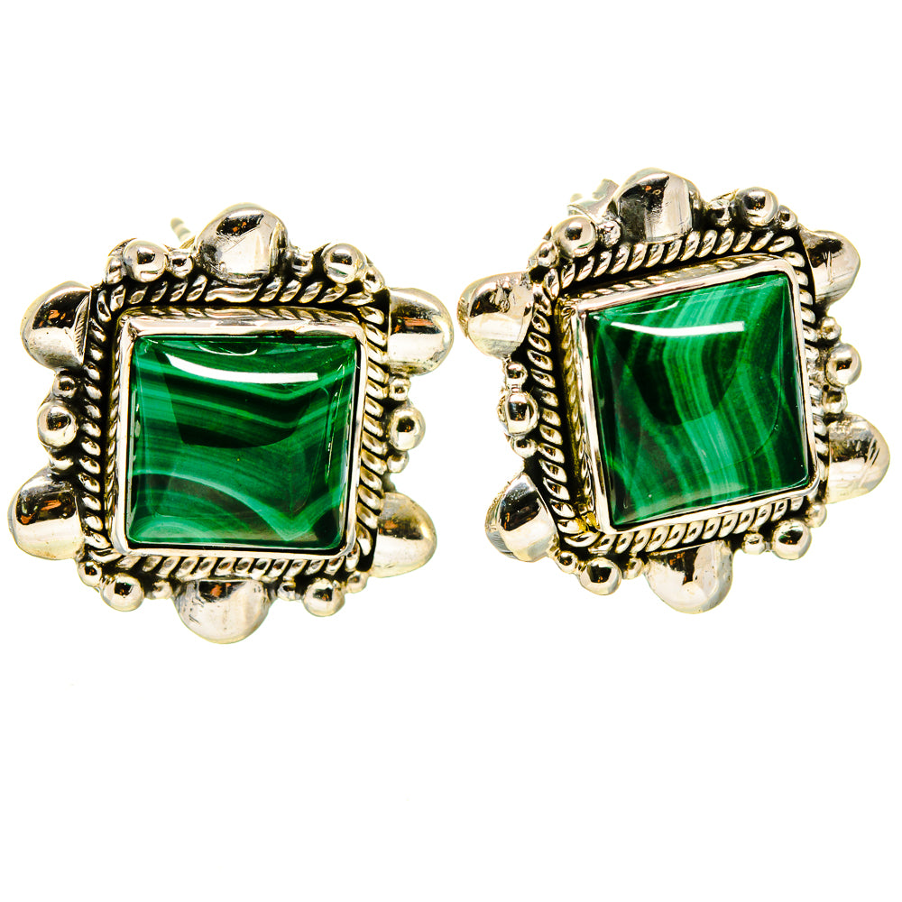 Malachite Earrings handcrafted by Anasilvercos - EARR414532