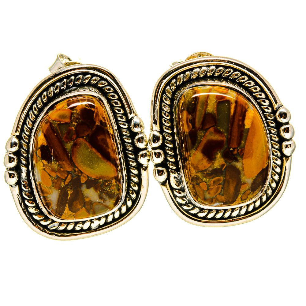 Bamboo Jasper Earrings handcrafted by Anasilvercos - EARR414535