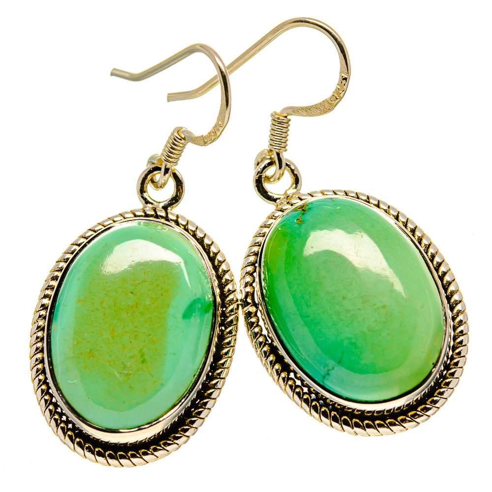 Tibetan Turquoise Earrings handcrafted by Anasilvercos - EARR414568