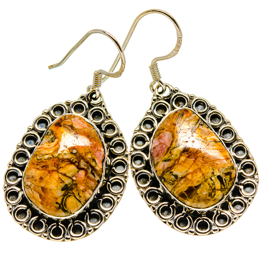 Butterfly Jasper Earrings handcrafted by Anasilvercos - EARR414577