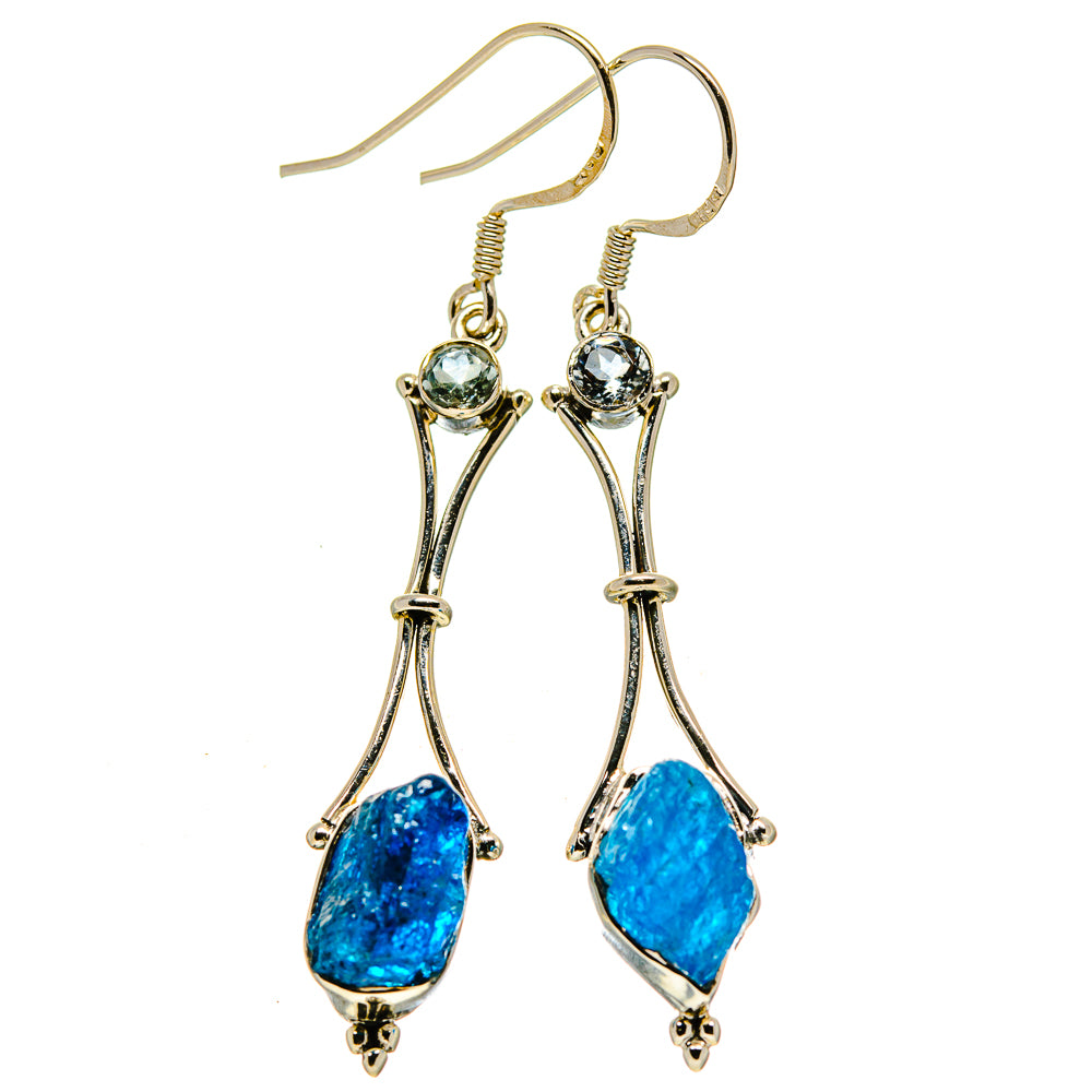 Blue Fluorite Earrings handcrafted by Anasilvercos - EARR414586