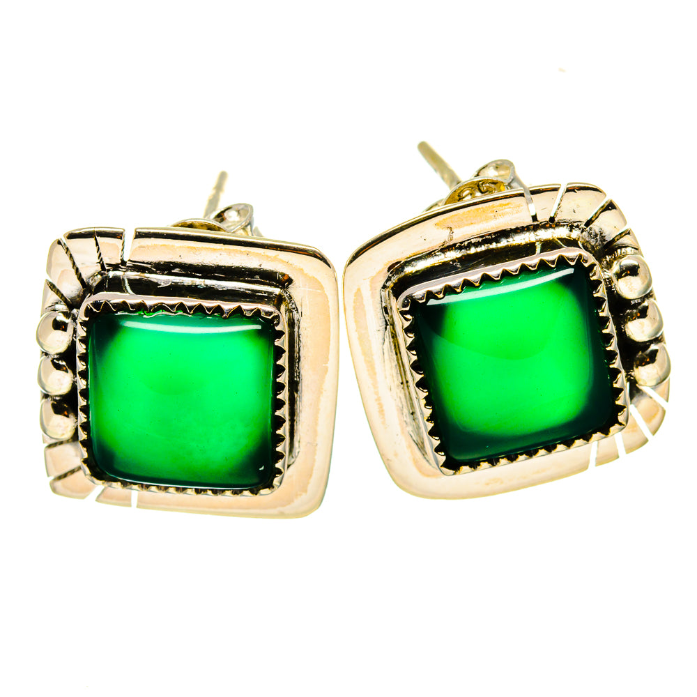 Green Onyx Earrings handcrafted by Anasilvercos - EARR414594