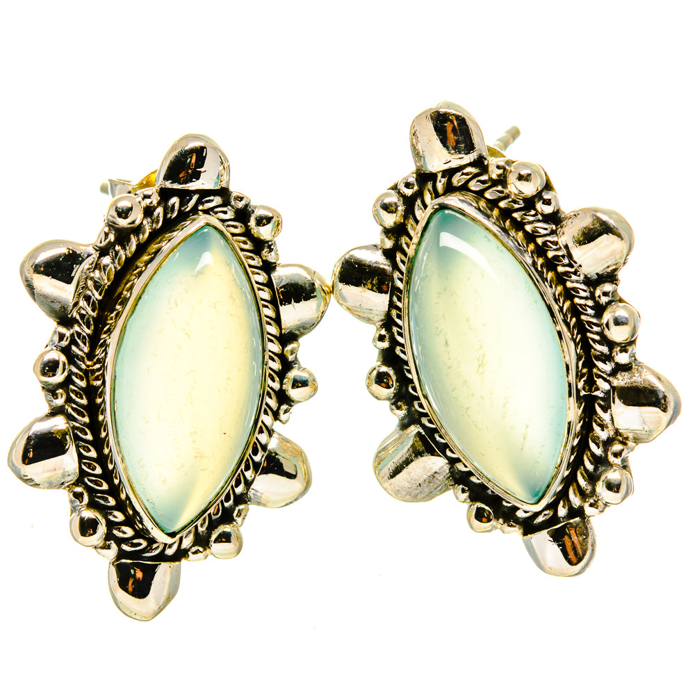 Aqua Chalcedony Earrings handcrafted by Anasilvercos - EARR414595