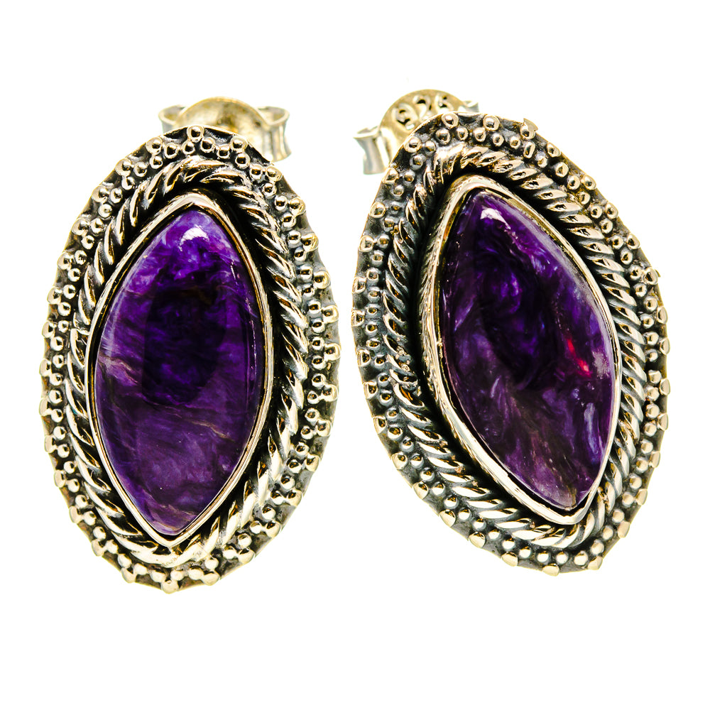 Charoite Earrings handcrafted by Anasilvercos - EARR414605