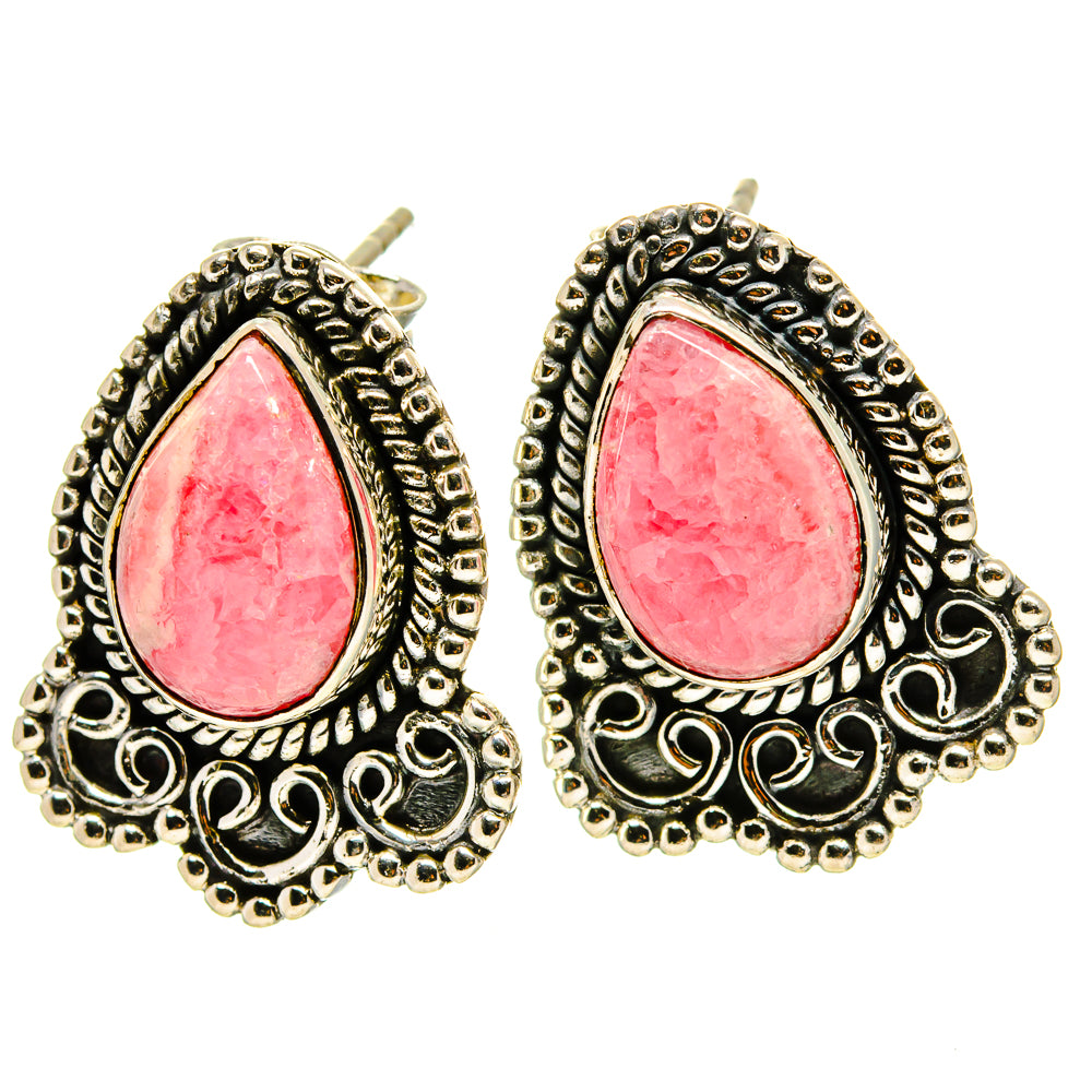 Rhodochrosite Earrings handcrafted by Anasilvercos - EARR414612