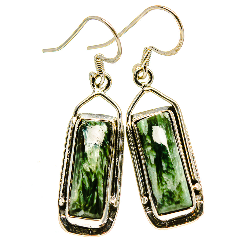Seraphinite Earrings handcrafted by Anasilvercos - EARR414629