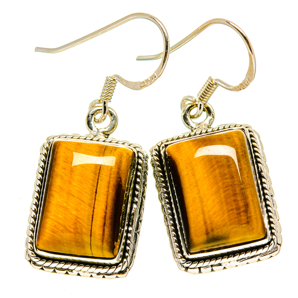 Tiger Eye Earrings handcrafted by Anasilvercos - EARR414630