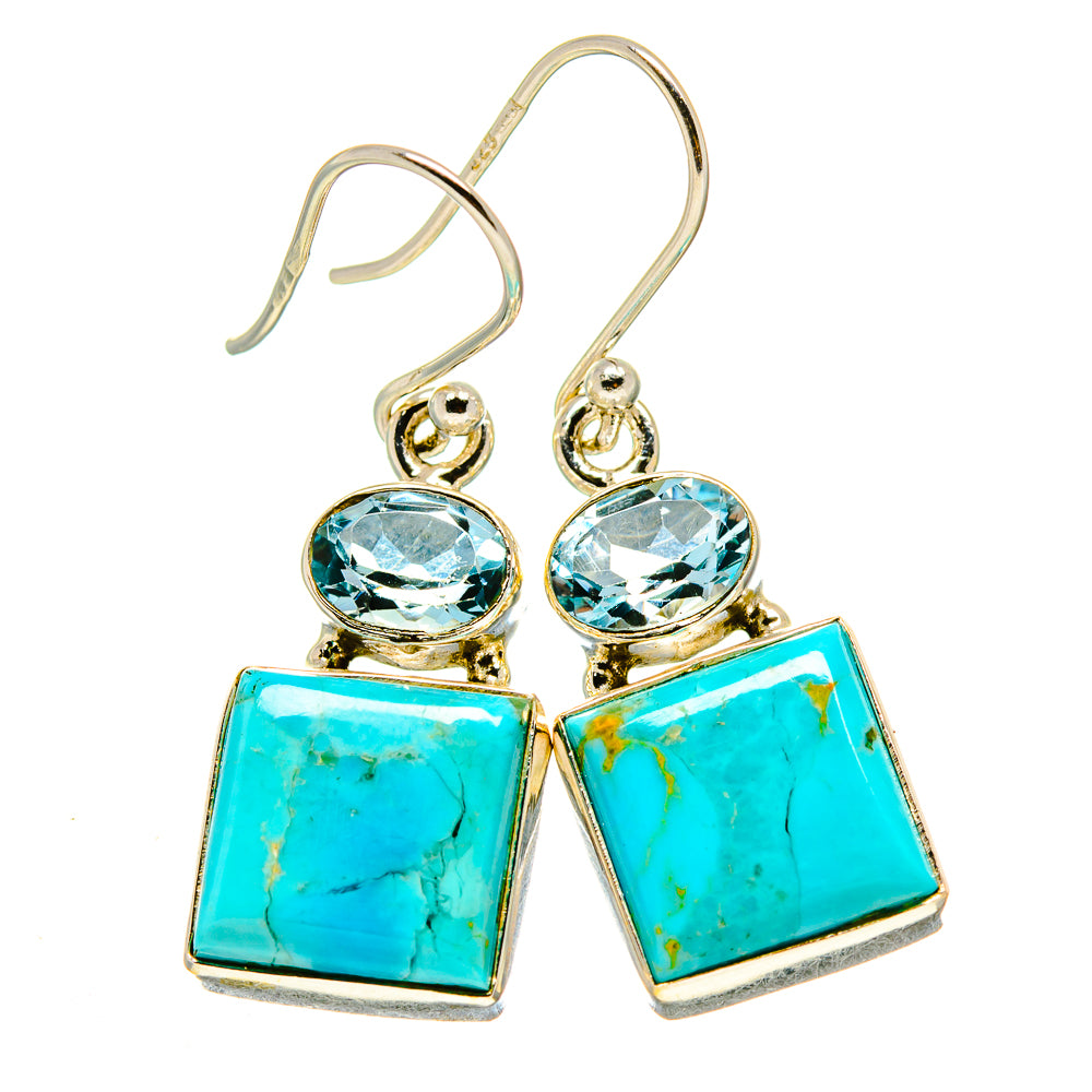 Arizona Turquoise Earrings handcrafted by Anasilvercos - EARR414634