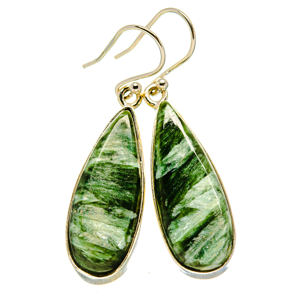 Seraphinite Earrings handcrafted by Anasilvercos - EARR414637