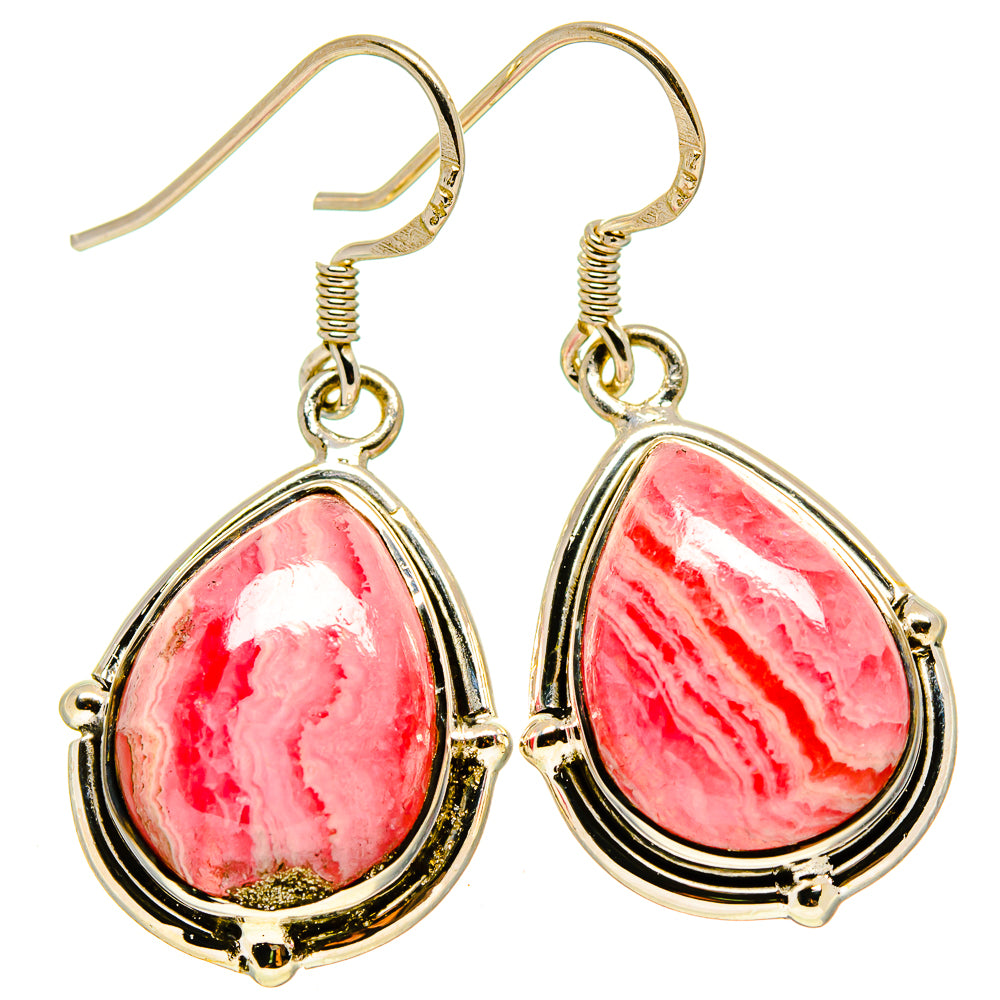 Rhodochrosite Earrings handcrafted by Anasilvercos - EARR414642