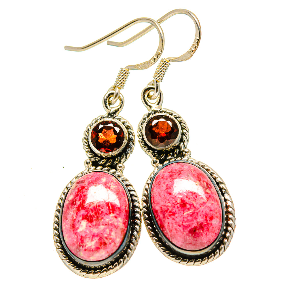 Thulite Earrings handcrafted by Anasilvercos - EARR414644