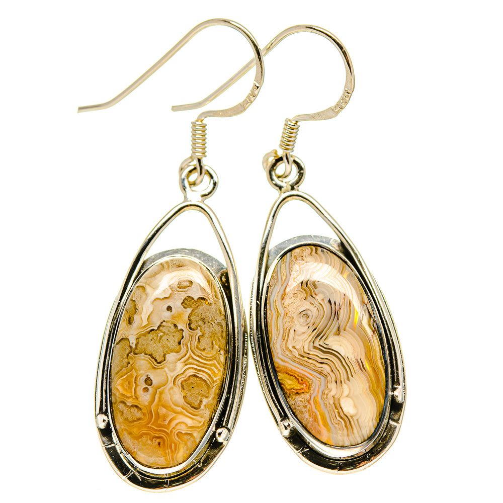 Laguna Lace Agate Earrings handcrafted by Anasilvercos - EARR414657