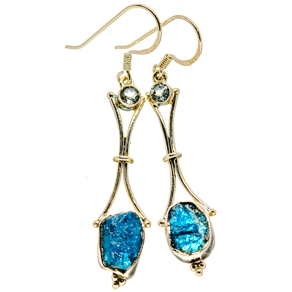 Blue Fluorite Earrings handcrafted by Anasilvercos - EARR414658