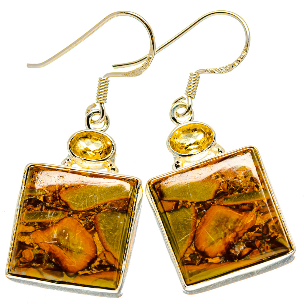 Bamboo Jasper Earrings handcrafted by Anasilvercos - EARR414663