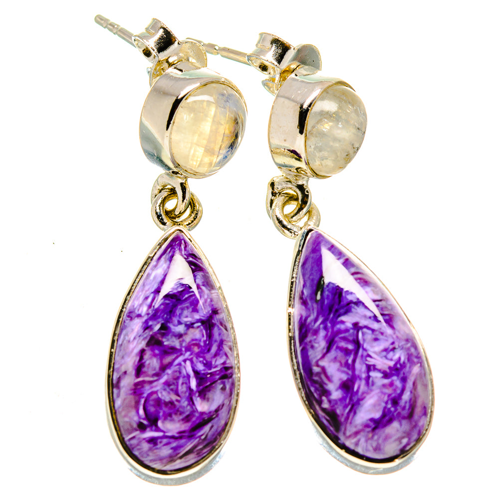 Charoite Earrings handcrafted by Anasilvercos - EARR414665