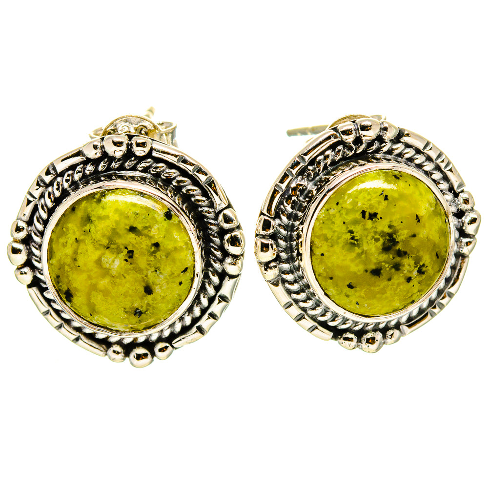 African Green Opal Earrings handcrafted by Anasilvercos - EARR414676