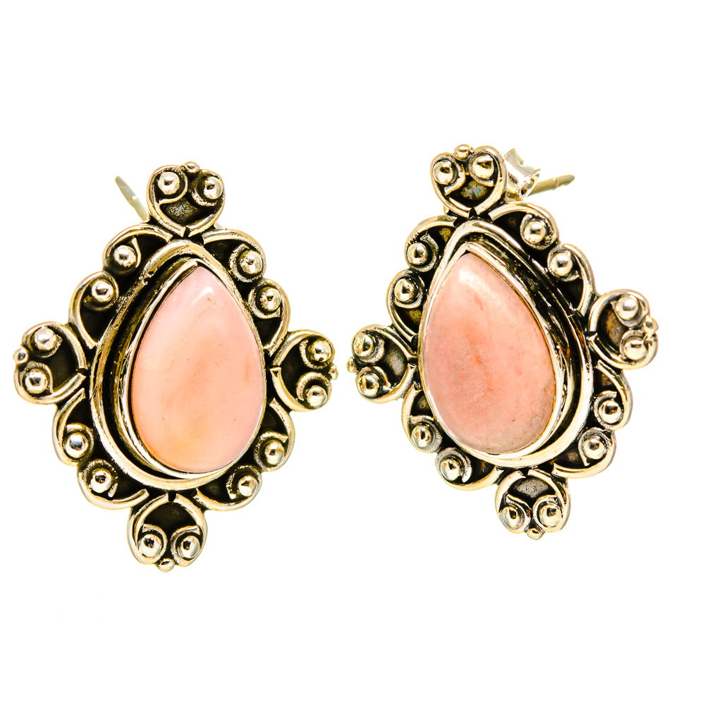 Pink Opal Earrings handcrafted by Anasilvercos - EARR414679