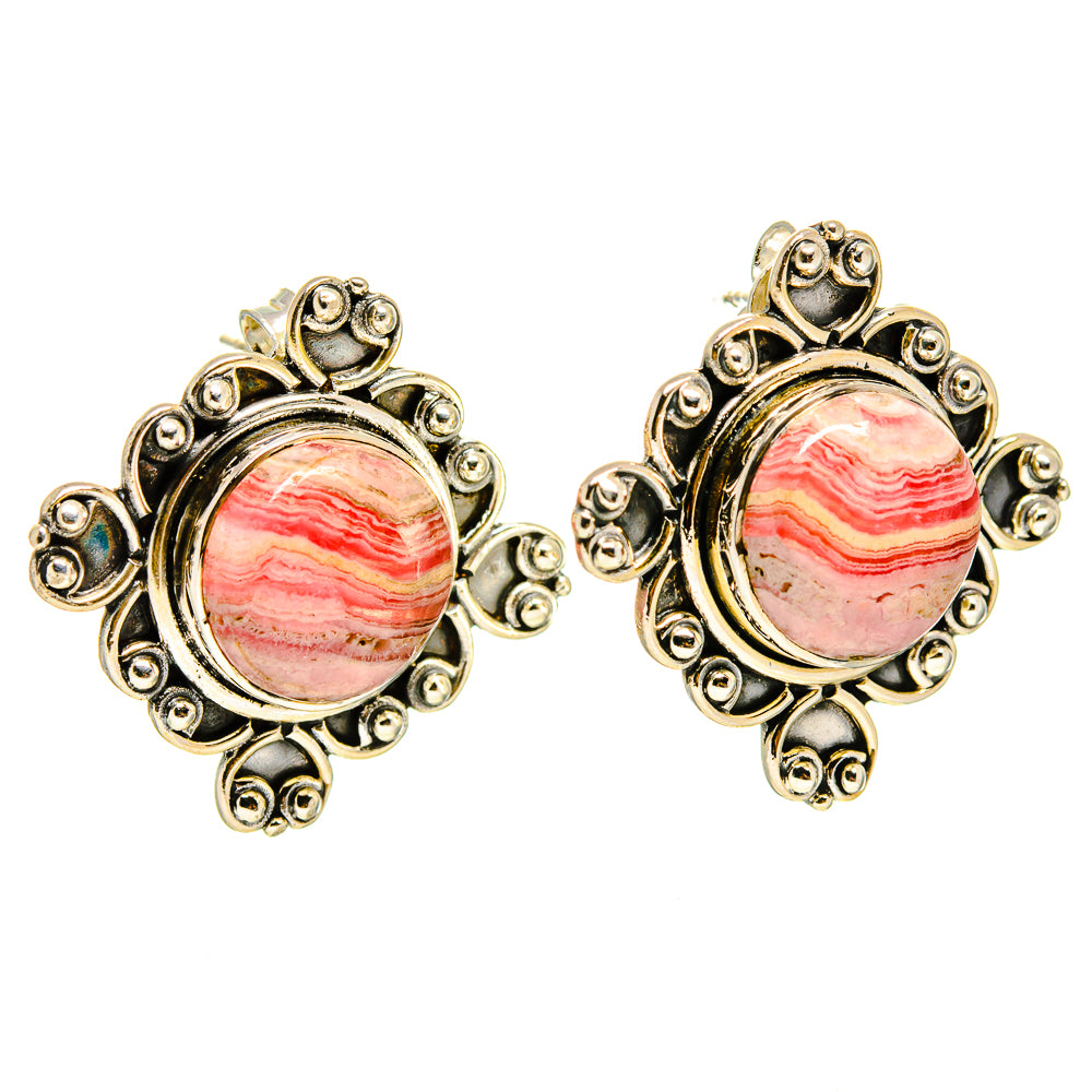 Rhodochrosite Earrings handcrafted by Anasilvercos - EARR414685