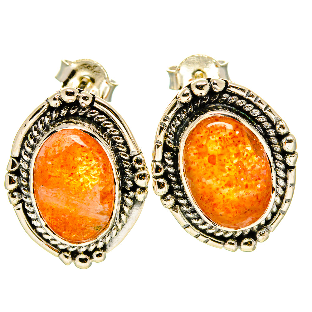 Sunstone Earrings handcrafted by Anasilvercos - EARR414697