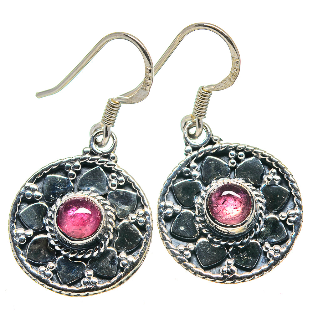 Pink Tourmaline Earrings handcrafted by Anasilvercos - EARR414709