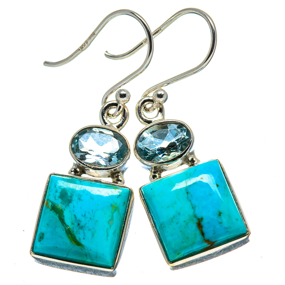 Arizona Turquoise Earrings handcrafted by Anasilvercos - EARR414722