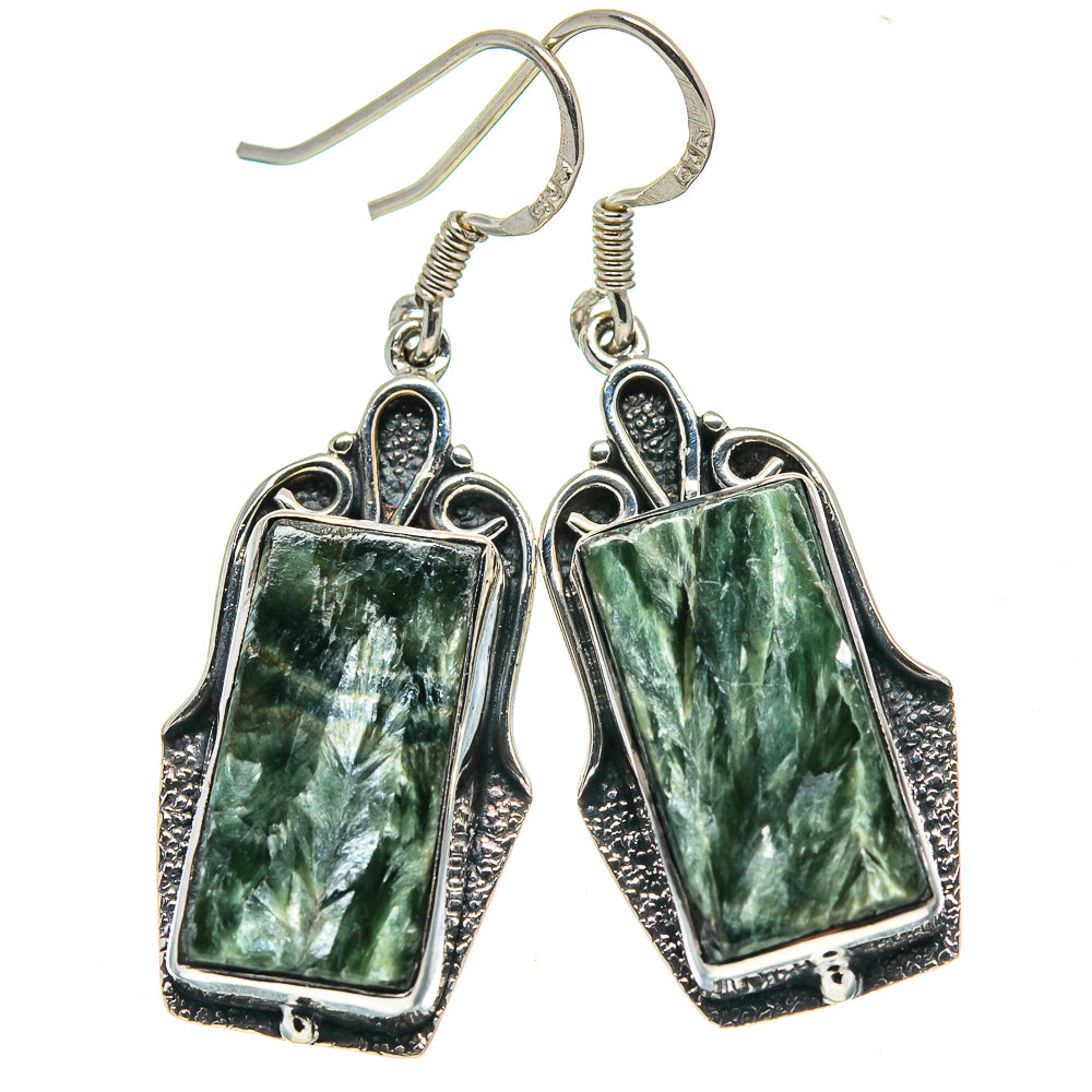 Seraphinite Earrings handcrafted by Anasilvercos - EARR414726