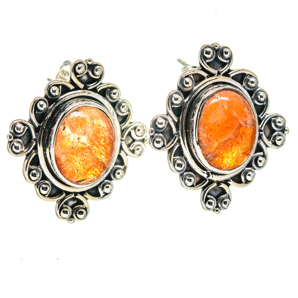 Sunstone Earrings handcrafted by Anasilvercos - EARR414760