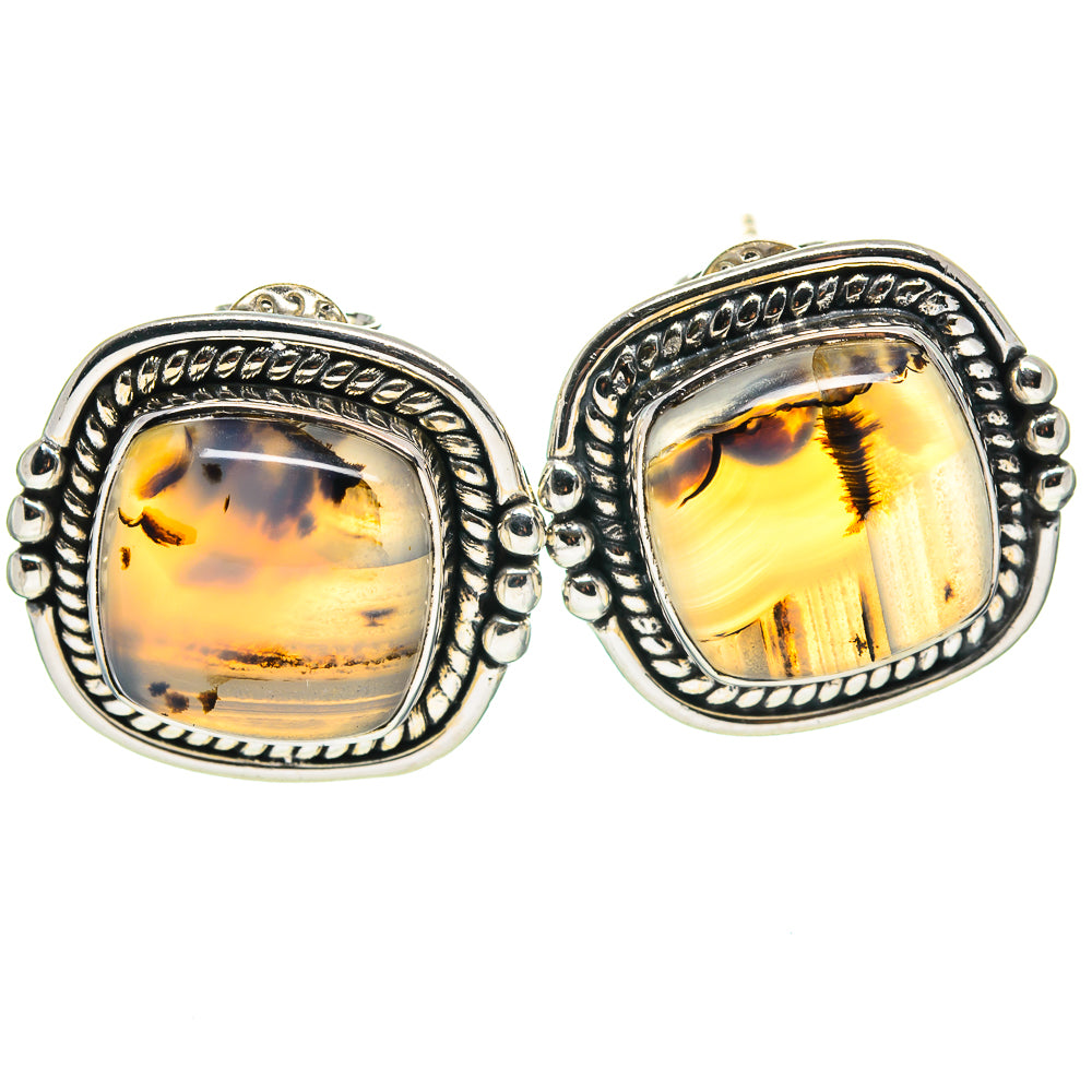 Montana Agate Earrings handcrafted by Anasilvercos - EARR414766