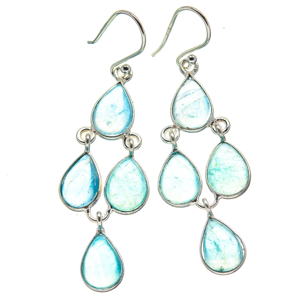Aqua Chalcedony Earrings handcrafted by Anasilvercos - EARR414770